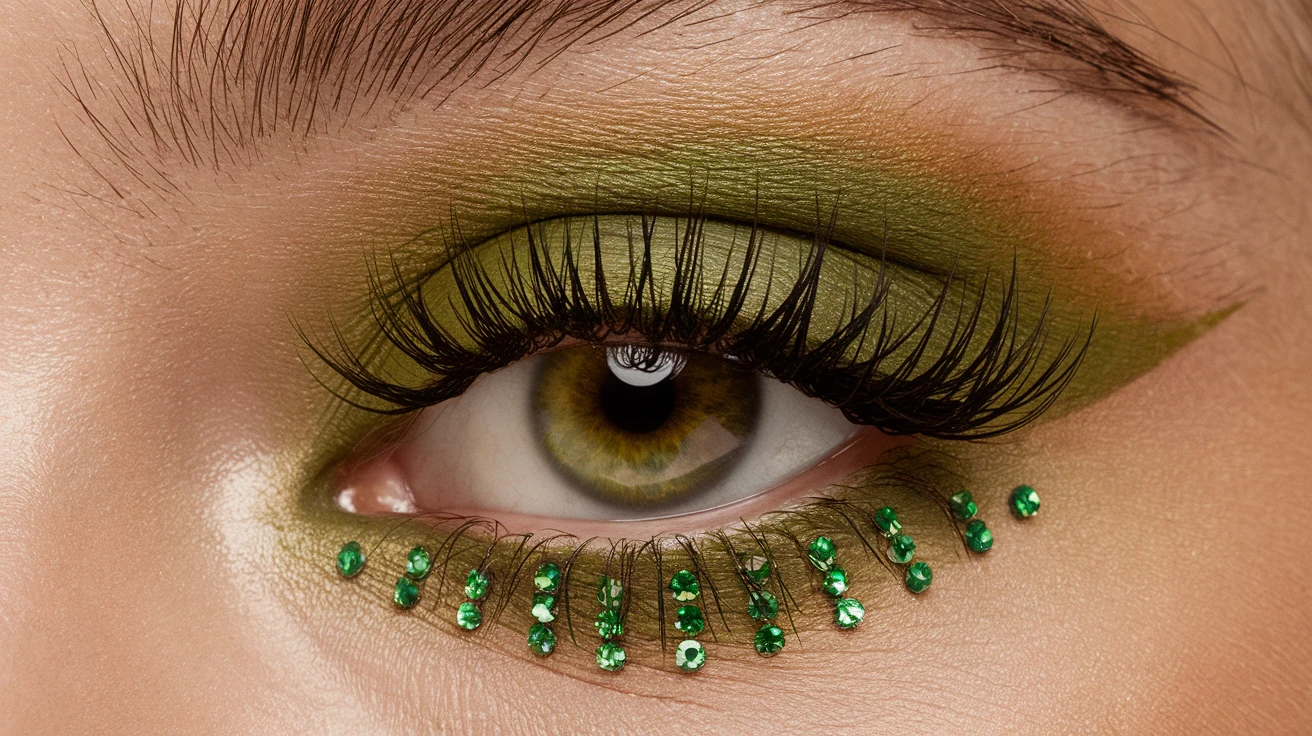 5. Olive Green Lower Lash Line Enhancement