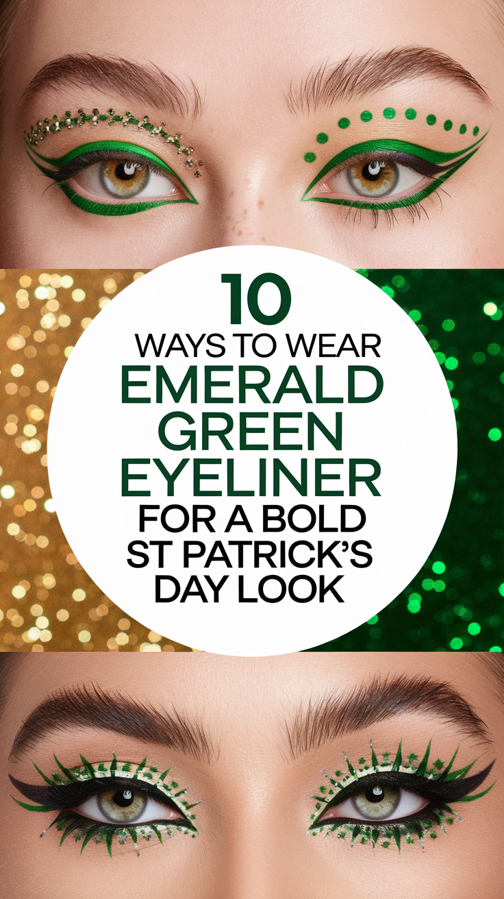 10 Ways to Wear Emerald Green Eyeliner for a Bold St Patricks Day Look