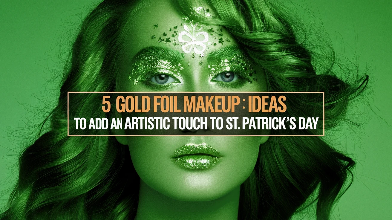 5 Gold Foil Makeup Ideas to Add an Artistic Touch to St Patricks Day