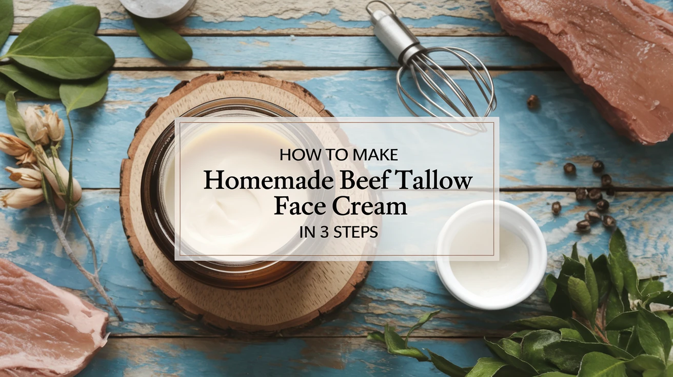 How to Make Homemade Beef Tallow Face Cream in 3 Steps