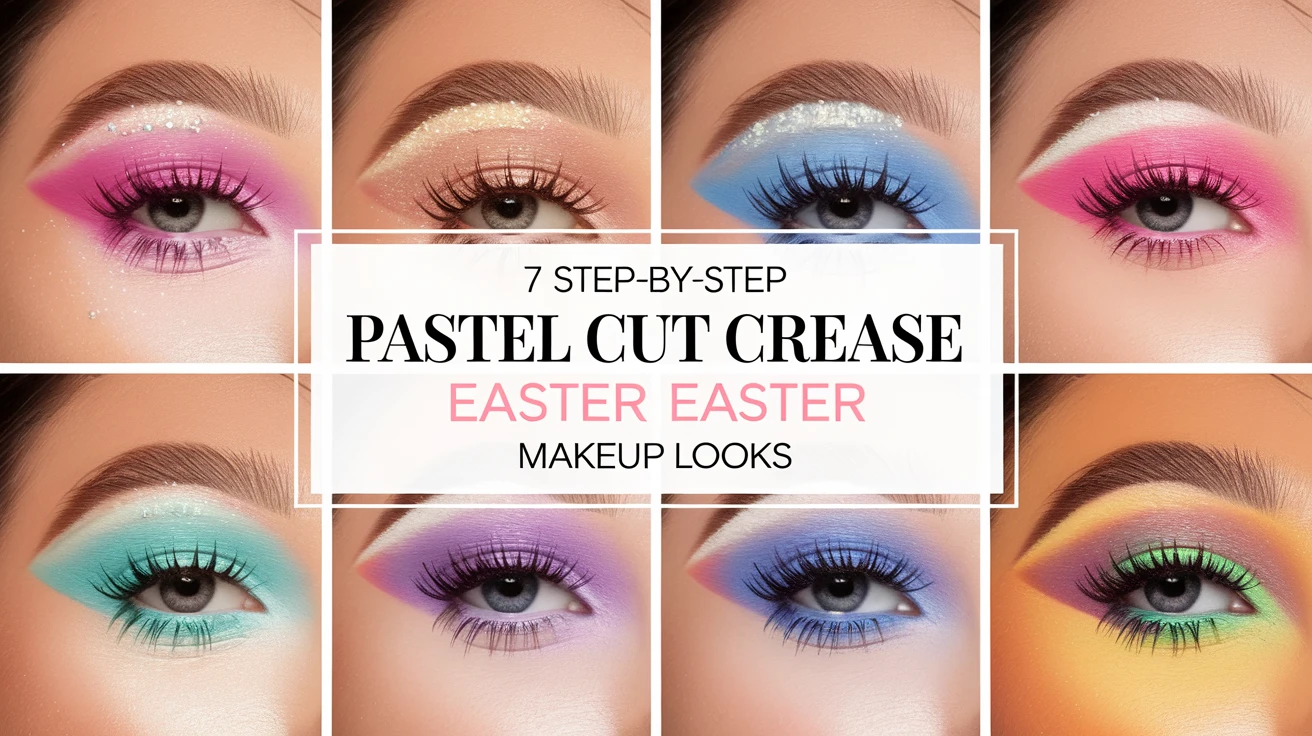 7 Step-by-Step Pastel Cut Crease Easter Makeup Looks