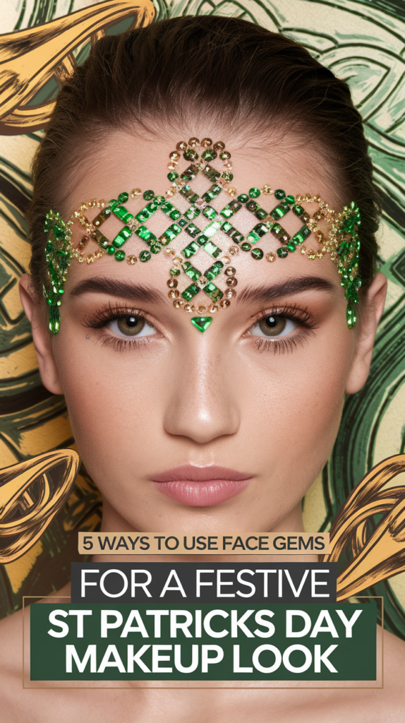 5 Ways to Use Face Gems for a Festive St Patricks Day Makeup Look