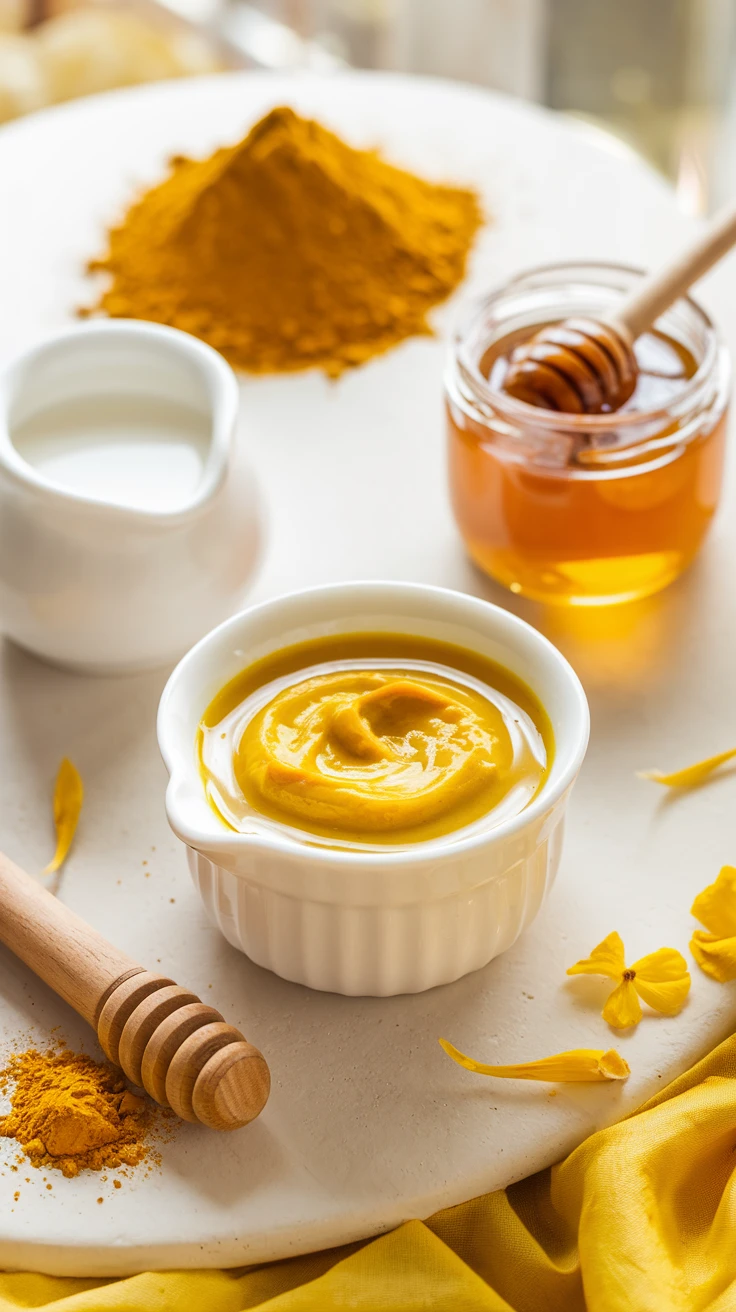 3. Turmeric and Milk Brightening Mask
