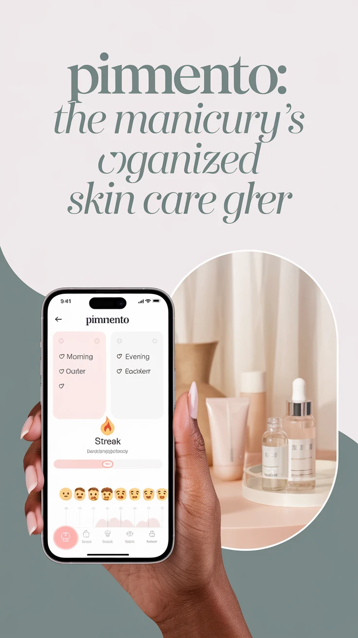 4. Pimmento: The Minimalist's Customizable Skin Care Tracker