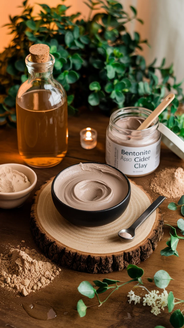 5. Clay and Apple Cider Vinegar Detoxifying Mask