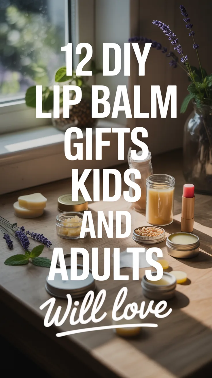 12 DIY Lip Balm Gifts Kids and Adults Will Love – Pinterest image