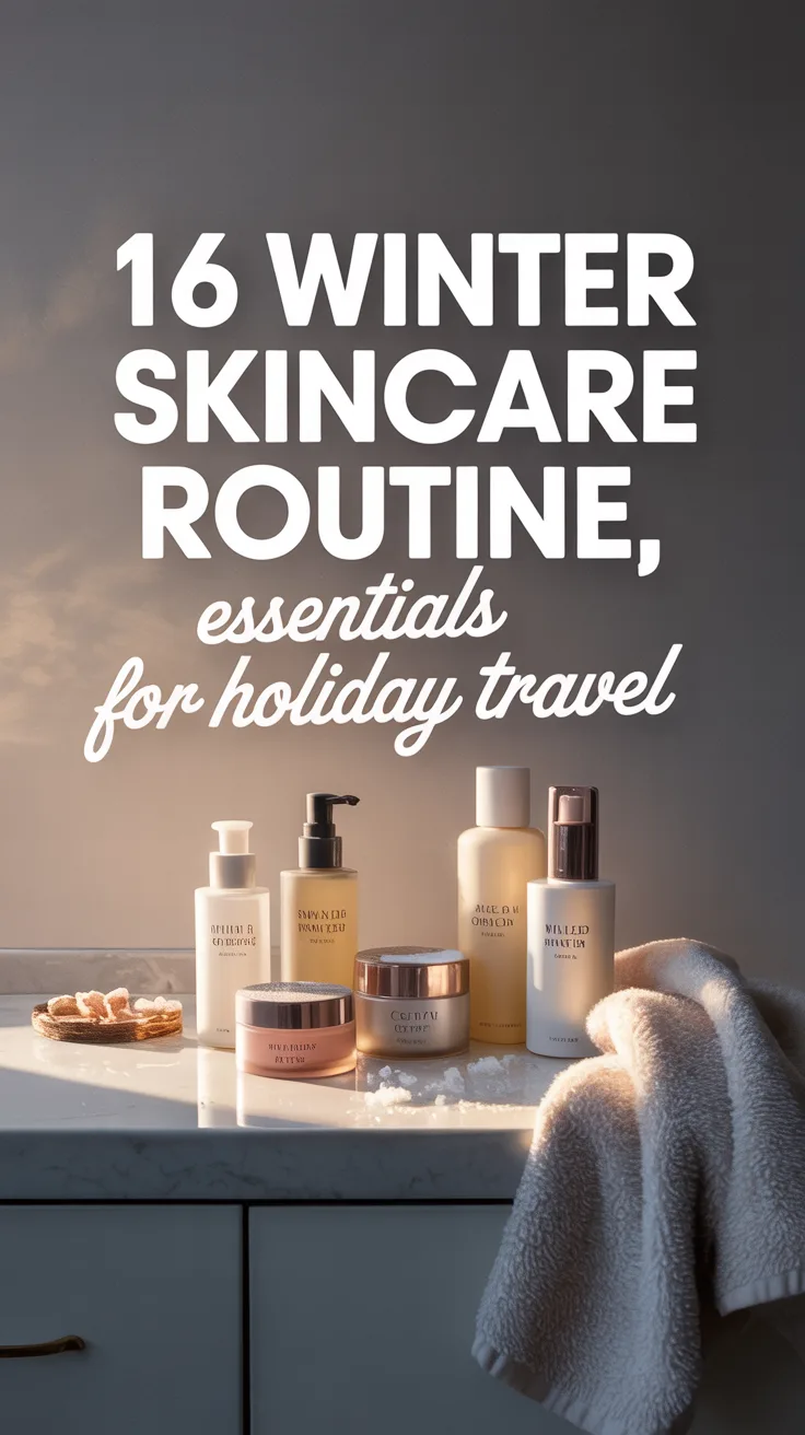 16 Winter Skincare Routine Essentials for Holiday Travel – Pinterest image
