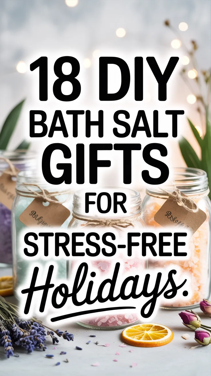 18 DIY Bath Salt Gifts for Stress-Free Holidays – Pinterest image