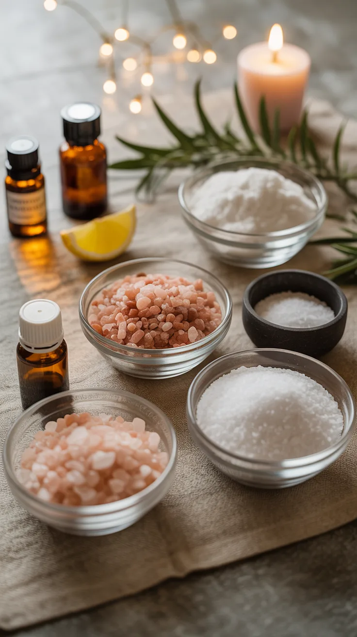 Essential Ingredients for Bath Salts illustrative image