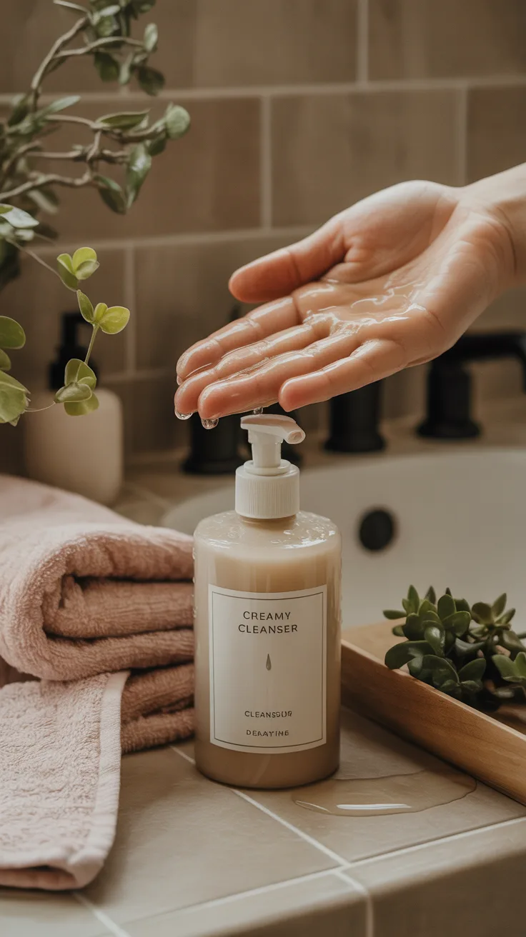 Step 2: Cleanse with a Gentle Cleanser illustrative image