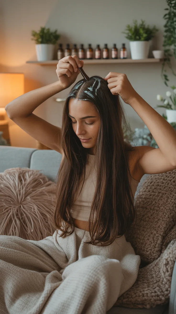Scalp Massage with Black Castor Oil