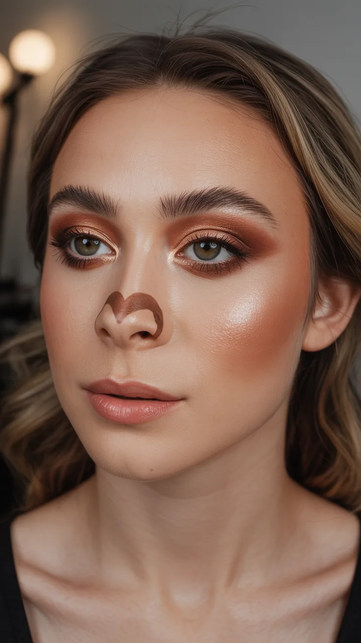 1. Soft Glam Brown Monkey Makeup