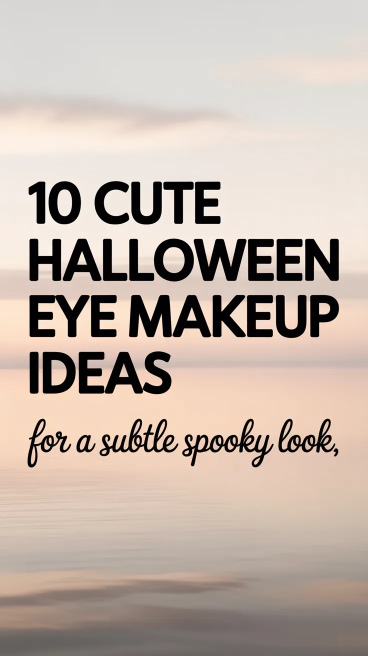 10 Cute Halloween Eye Makeup Ideas for a Subtle Spooky Look – Pinterest image