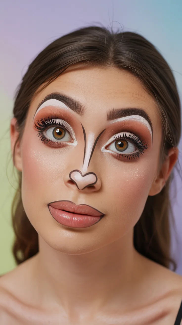 2. Flirty Cartoon Monkey Makeup
