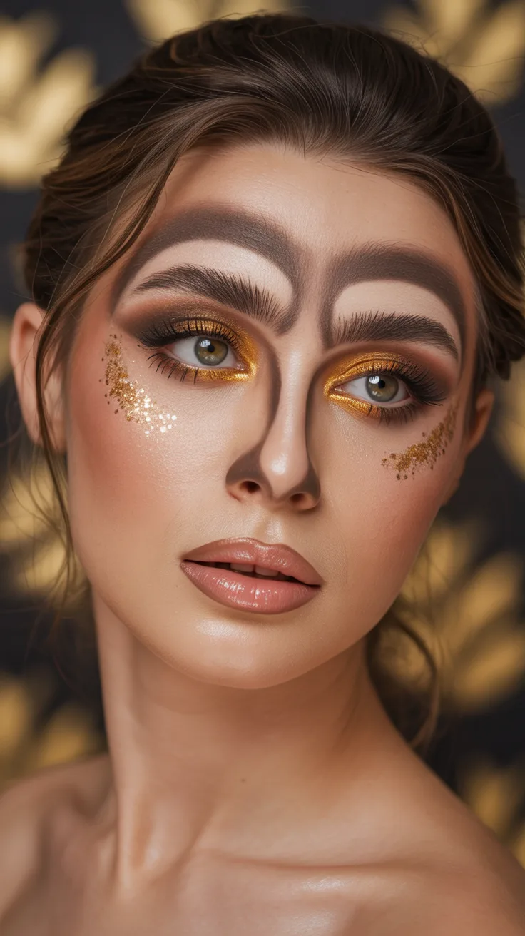 3. Glitter Glam Monkey Makeup