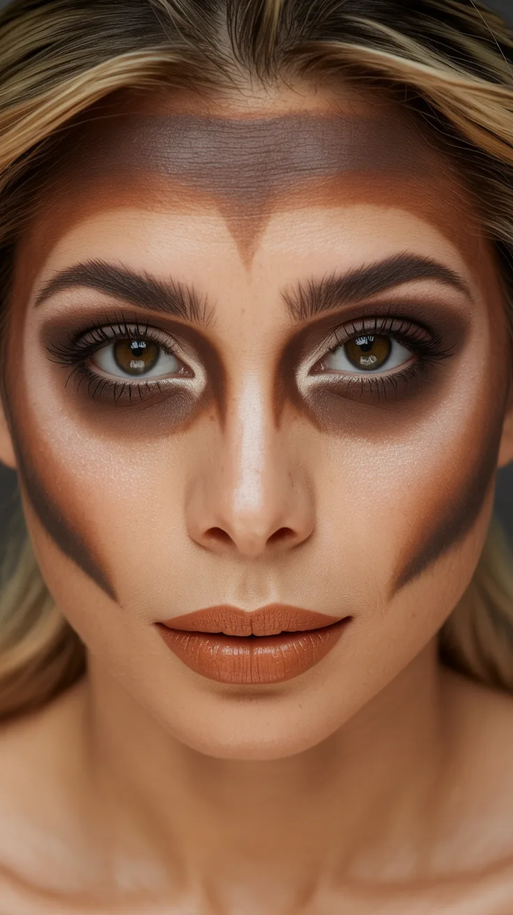 4. Bronzed Monkey Makeup with Smoky Eyes