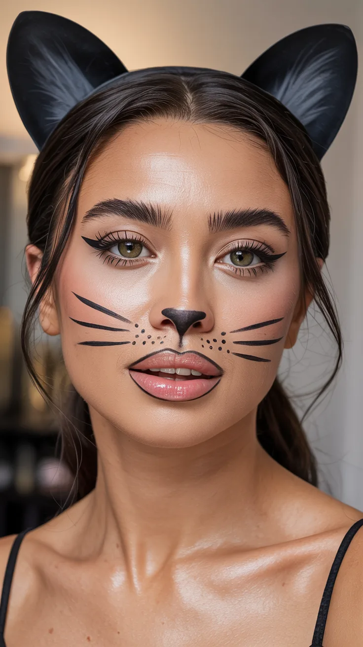 4. Easy Five-Minute Cat Makeup