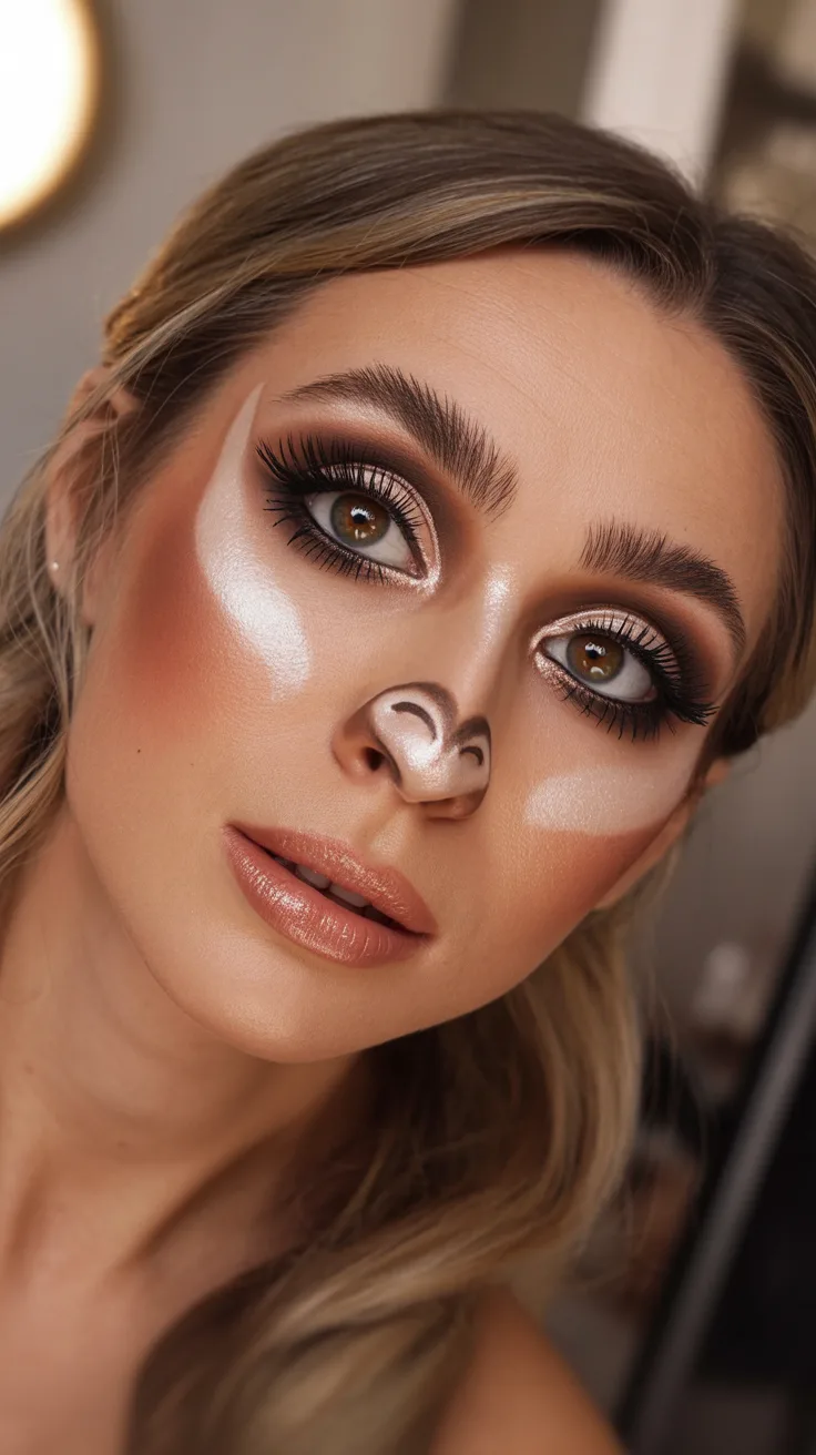 7. Glam Monkey Eye Makeup with Lashes