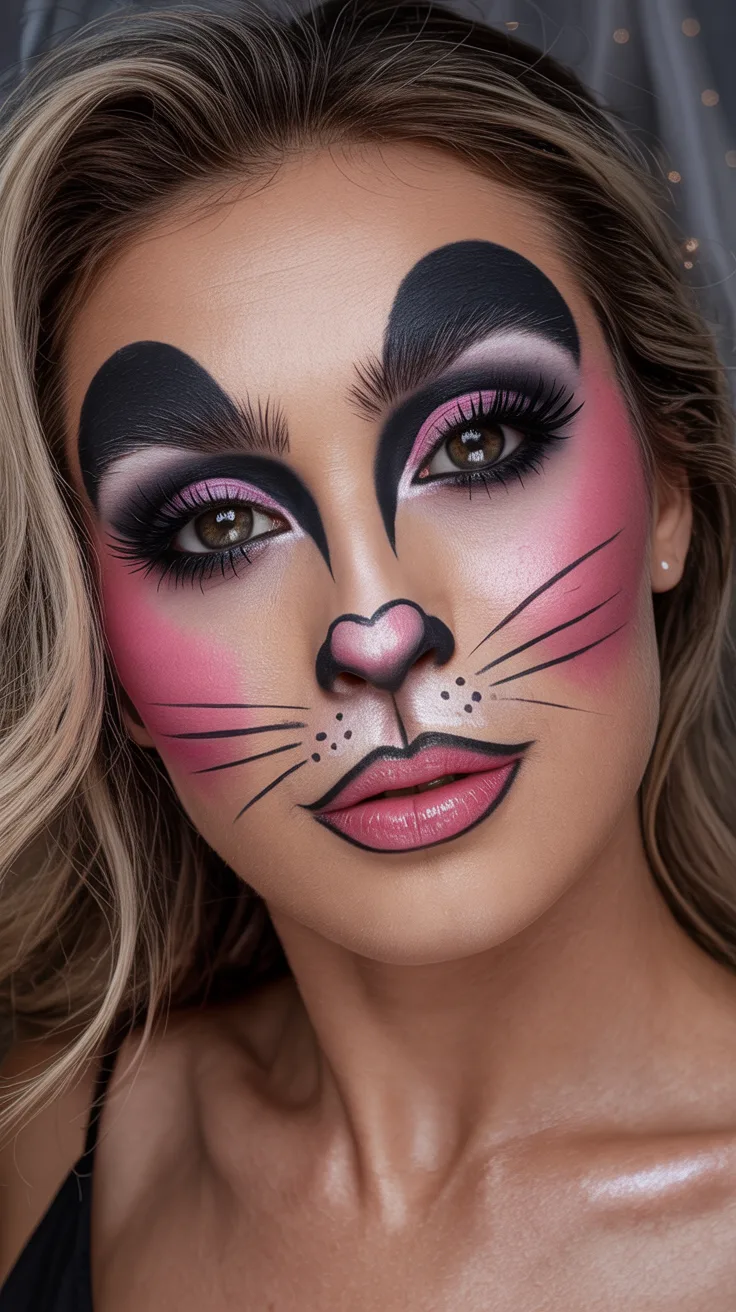 8. Bold Black-and-Pink Mouse