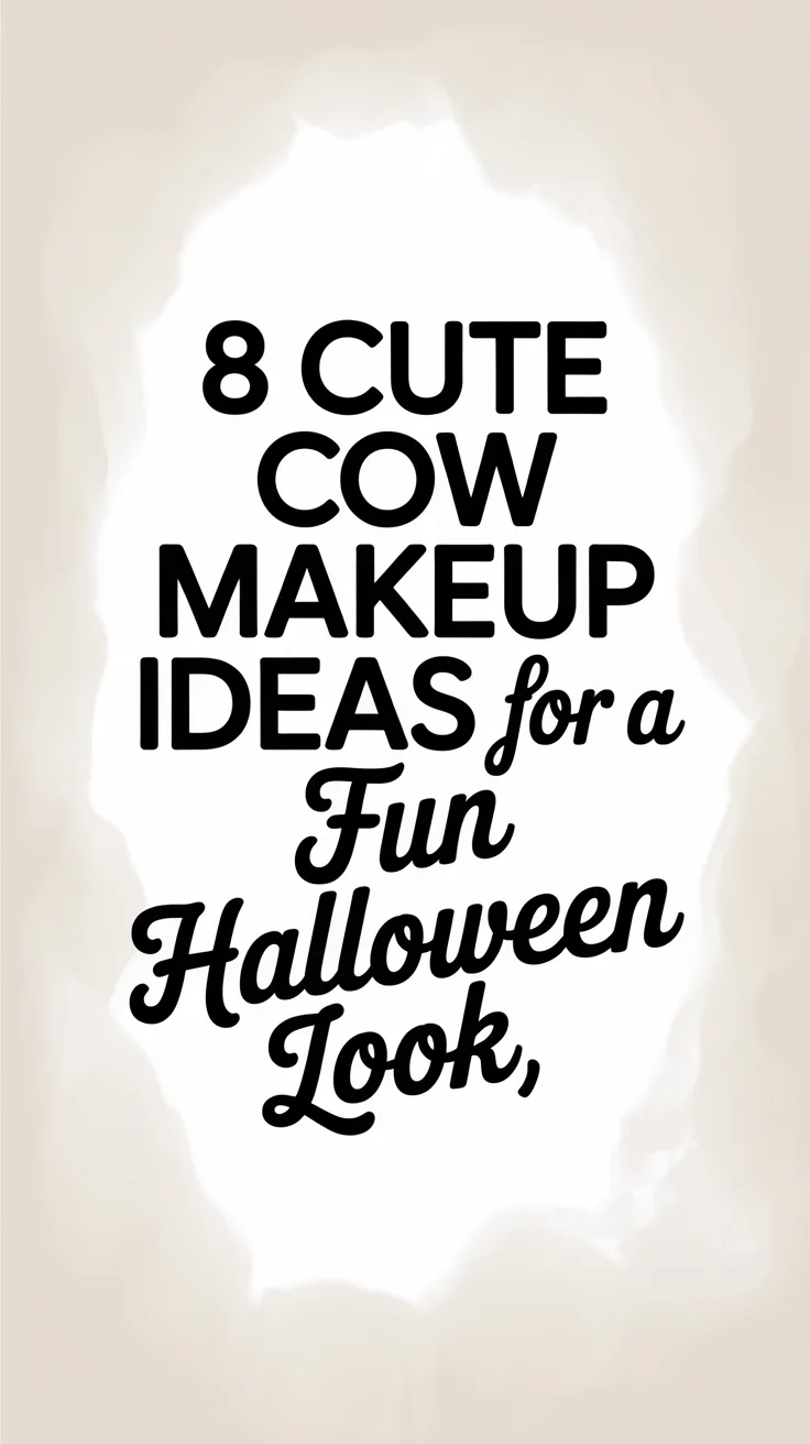 8 Cute Cow Makeup Ideas for a Fun Halloween Look