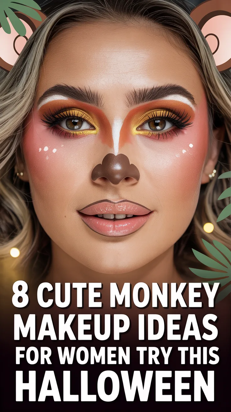 8 Cute Monkey Makeup Ideas for Women to Try This Halloween