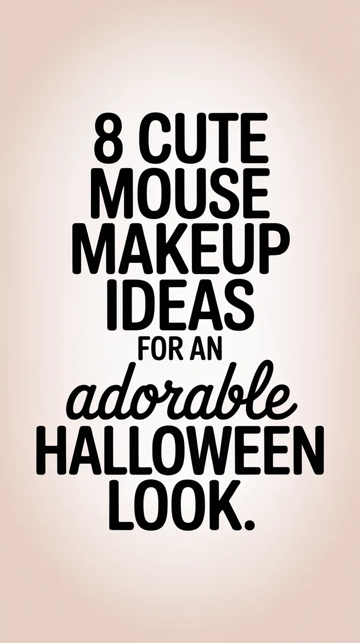 8 Cute Mouse Makeup Ideas for Halloween
