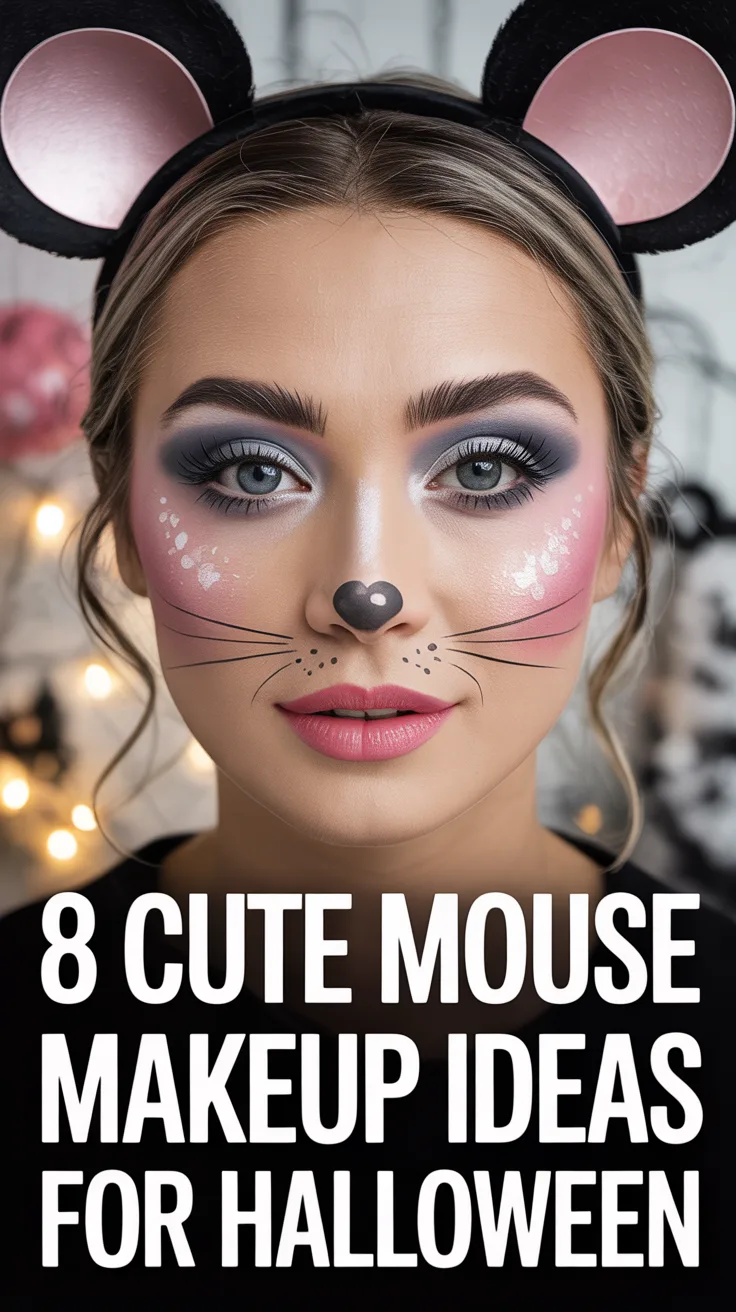 8 Cute Mouse Makeup Ideas for an Adorable Halloween Look – Pinterest image