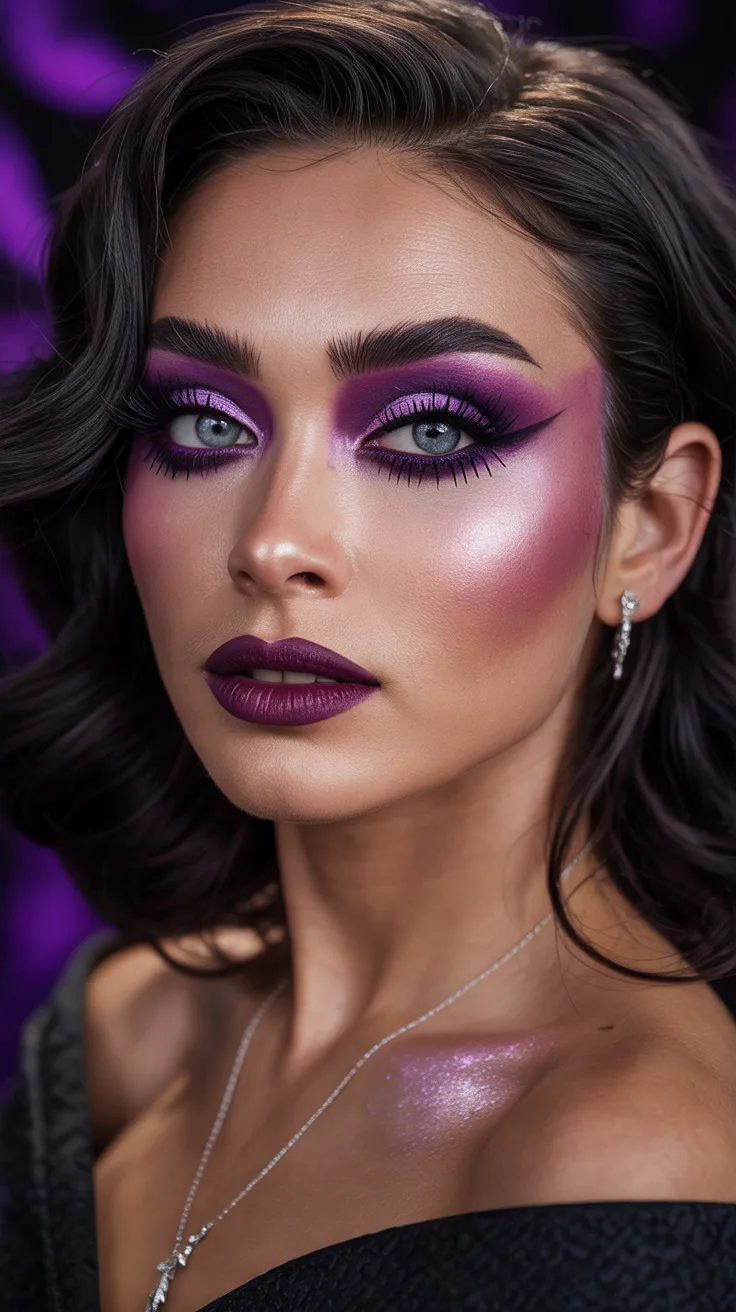 4. Mysterious Purple Witch Makeup
