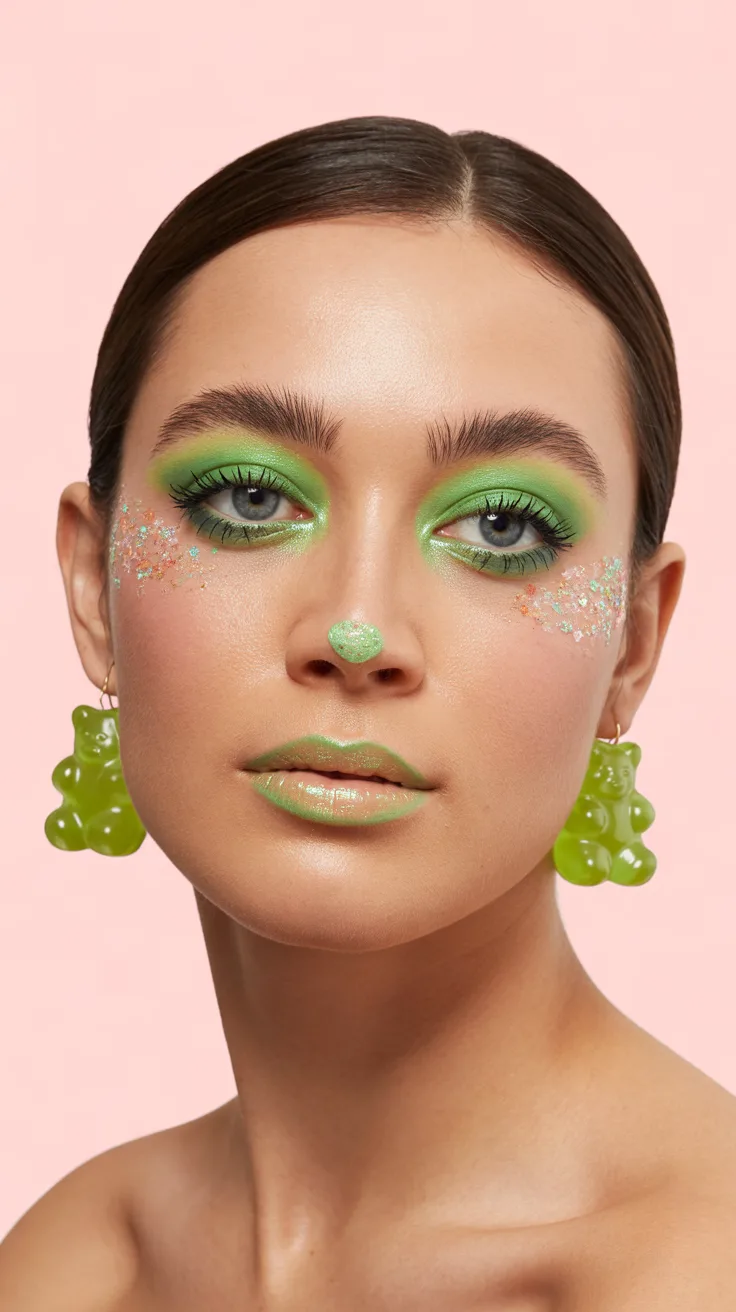 7. Gummy Bear Candy-Inspired Makeup