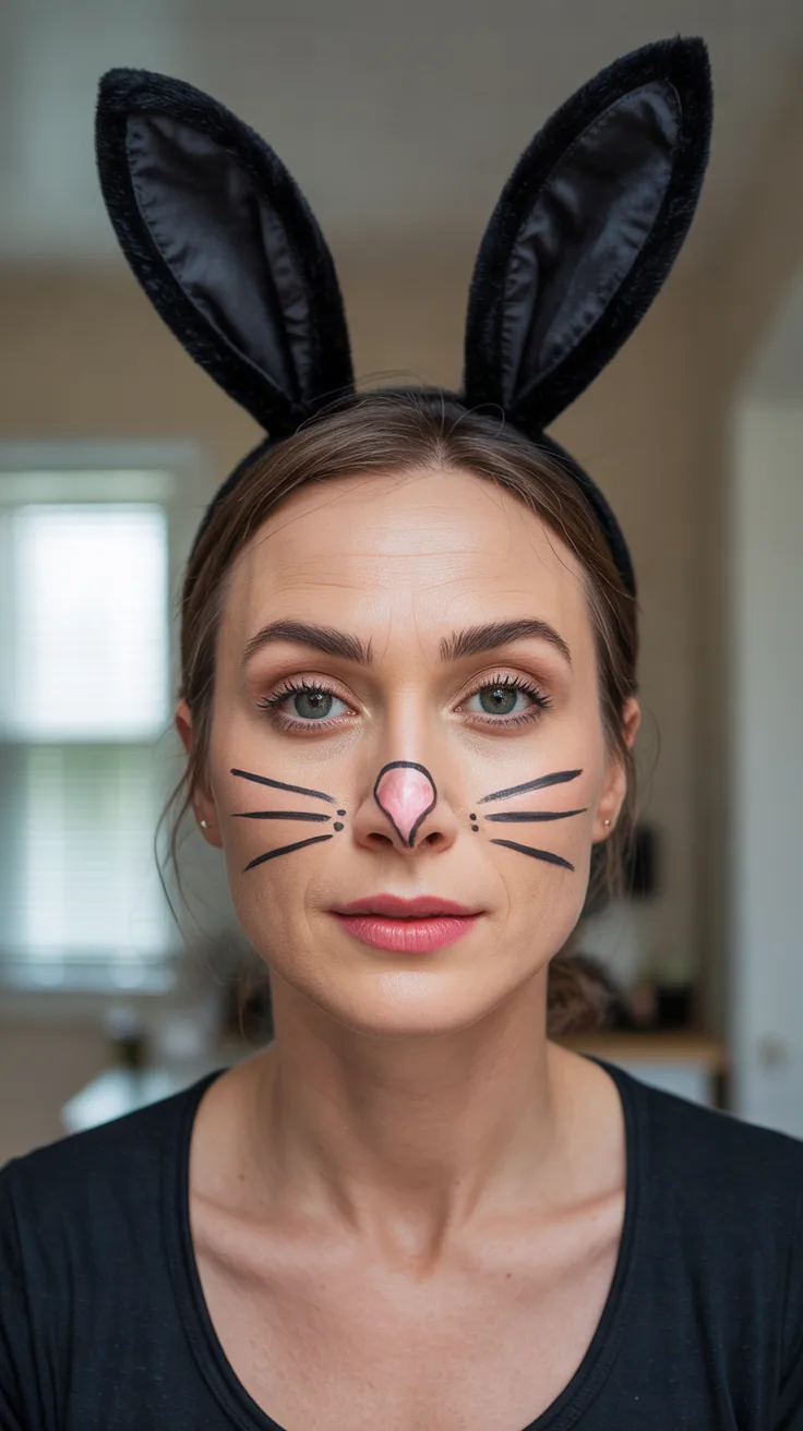 8. Minimalist Bunny for Subtle Costume Makeup